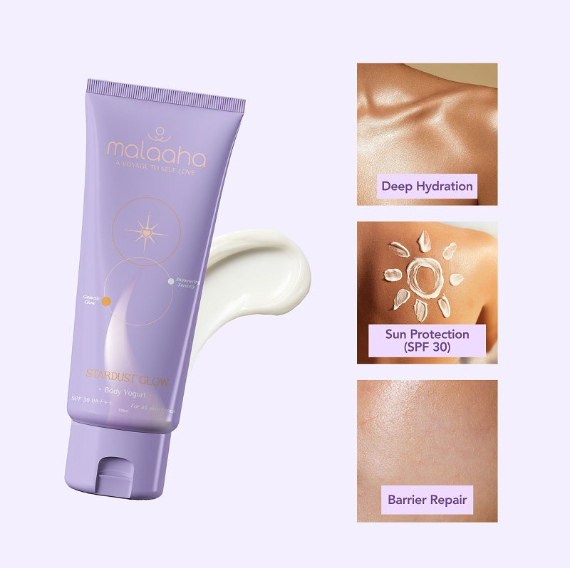 Stardust Glow Body Yogurt, SPF 30 PA+++ with 5% Mulberry Root Extract