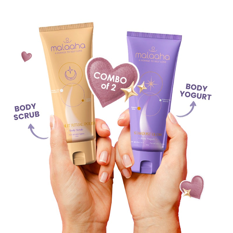 Cosmic Cleanse + Moonlit Ritual Polish Combo (Body Scrub + Body Yogurt)