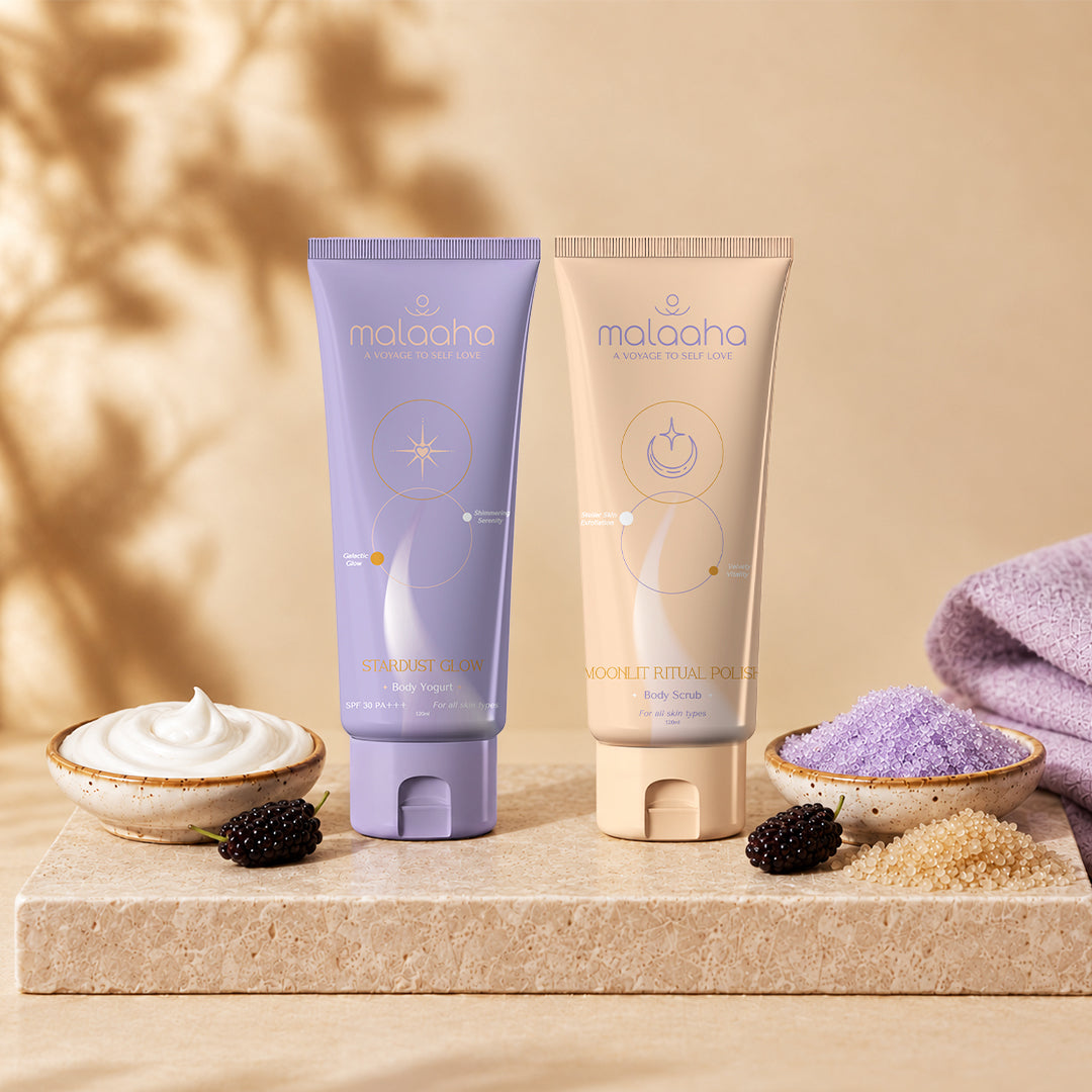 Stardust Glow  + Moonlit Ritual Polish Combo (Body Scrub + Body Yogurt)